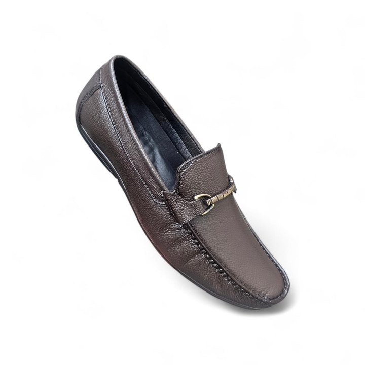 Brown leather bit loafer